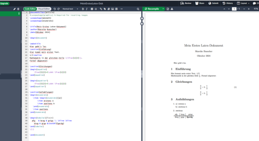 Screenshot LaTeX Workshop
