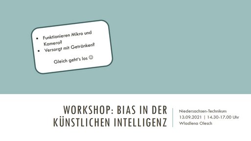 Workshop "Bias in der Künstlichen Intelligenz"